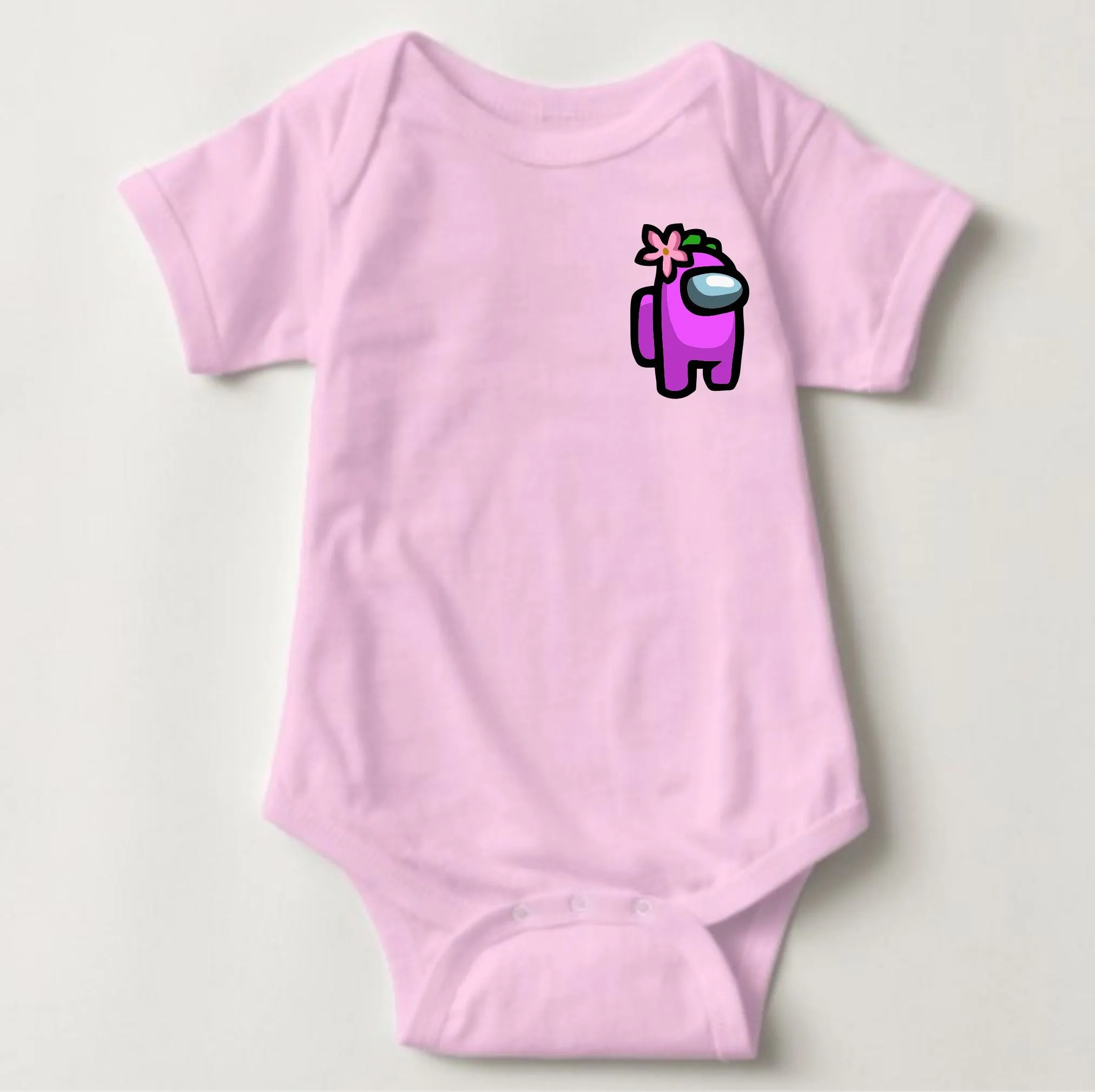 Baby Character Onesies - Among Us Pink