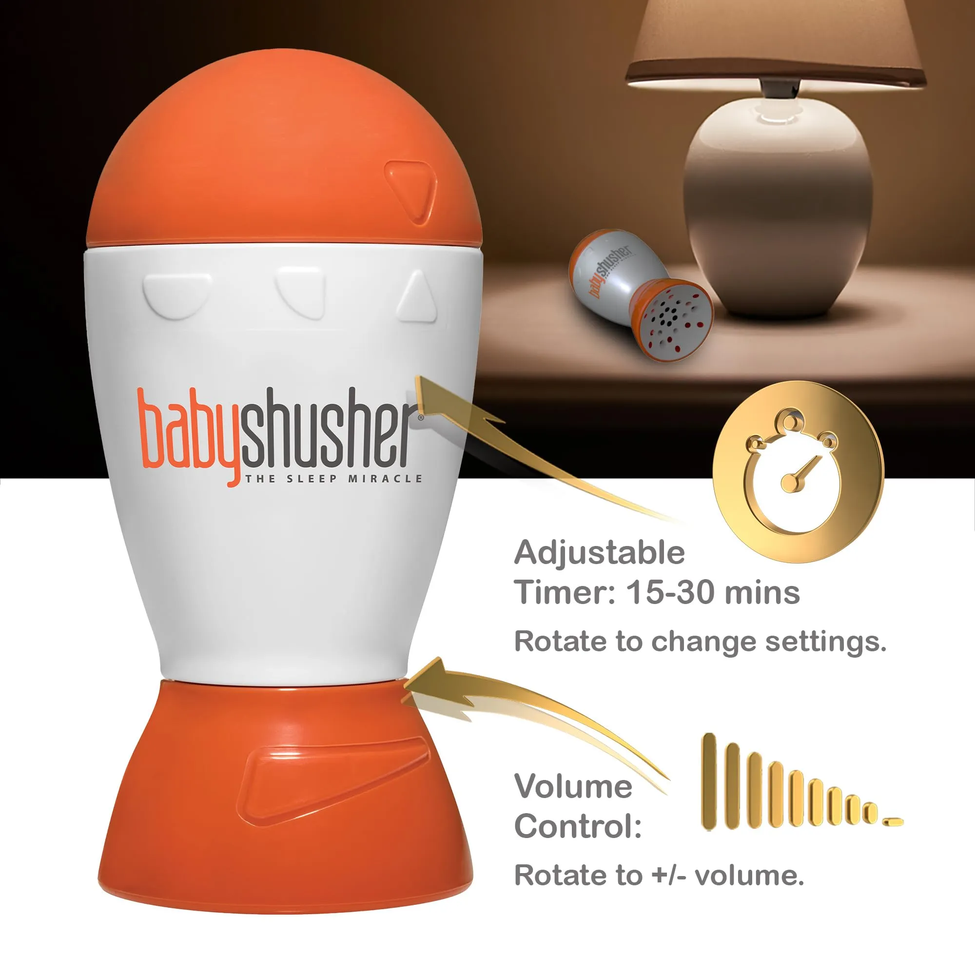 Baby Shusher Collection | Baby Shusher Sleep Sound Machine & 2 Shushie Pacifier & 2 Muslin Swaddle Blanket | Baby Registry Newborn Essentials